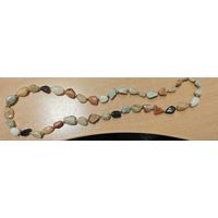 Советские бусы. Из разных натуральных камней. 60+см