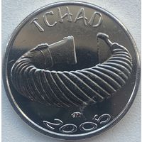 Чад 1500 франков (1 африка) 2005 г. Первобытные деньги