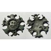 Центральная накладка на сумку калиту. Составная.  Диаметр 40 мм