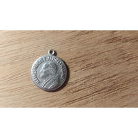 "Медальон  папы римского Иоанна Павла II. Великий понтифик Полонии" Старинный