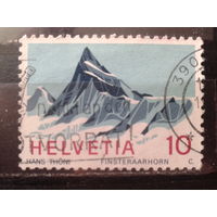 Швейцария 1966 Швейцарские Альпы, гора высотой 4274 м