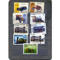 КУБА, ПАРОВОЗЫ, АВТОМОБИЛИ,  сборка   9м по 30 коп шт