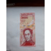 Венесуэла 20000 боливар 2017 широкая защ. полоса