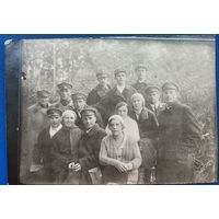 Фото группы военных с женами(?). 1930-е. 9х12 см