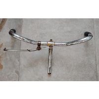 Старый немецкий велосипедный руль с грипсами и рычагом