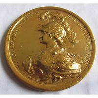 Медаль 1762 В честь коронации императрицы Екатерины II позолота.