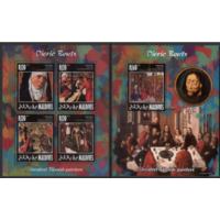 Мальдивы 2014г  Живопись  ИСКУССТВО КАРТИНЫ    к/б+бл MNH