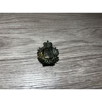 Кокарда полицейского Минской губернии с остатками позолоты