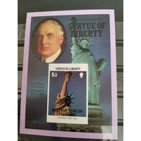 Брит. Вирг. О-ва 1986г. 100-летие Статуи Свободы, Нью-Йорк .Президенты США** Б/З