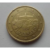 50 евро центов Словакия 2009 г.в.