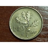 Италия 20 лир 1981