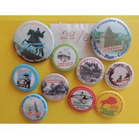 Коллекция значков "Агитационные велопробеги по Беларуси", 10 шт.