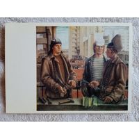 Соцреализм. Слесанский. Растет наш город. Набережные Челны