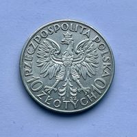 Монета СЕРЕБРО Польша 10 злотых 1932 год Ядвига ОТЛИЧНЫЕ