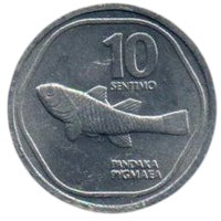 Республика Филиппины. 10 сентимо 1986. Фауна. Рыба. Карликовый бычок.