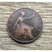 Werty71 Великобритания 1 пенни 1907 Эдвард 7