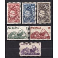 45.FrK. Франция. Заморский департамент Мартиника. Местные мотивы. 1947 г. Mi.##239-244.