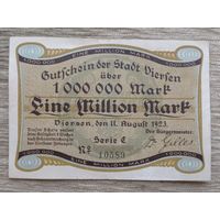 Werty71 Германия 1000000 марок 1923 1 миллион банкнота Гроссгельд Дирсен