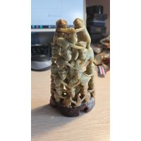 Китайский художественный камень мрамор обезьяна фигурка статуэтка