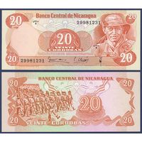 Никарагуа, 20 кордоба 1979 г., P-135 (E, команданте Херман Помарес Ордоньес), UNC