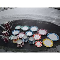 Фарфоровый сервиз Германия. Винтажный. Потрясающий раскрас!