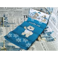 Полотенце х/б из вафельного полотна с символикой: "XXII Олимпийские зимние игры и XI Паралимпийские зимние игры 2014 года в г. Сочи", официальная продукция.