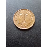 Фолклендские острова 1 пенни 1987 г.
