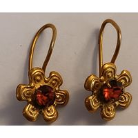 Красивые позолоченные серьги из СССР. Все лоты с 1 рубля!
