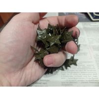 Звёзды на пилотку склад , защитные, СССР (20штук)