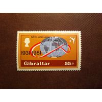 Гибралтар 1981 г.50-летие Гибралтарской службы воздушной почты, 1931–1981 гг./31а/
