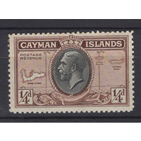 1935 Кайманы / Cayman Is ** 1/4d Карта, Георг V
