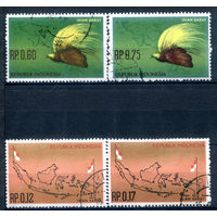 Индонезия, Западный Иран - 1963г. - фауна, карта - 4 марки - гашёные с клеем. #4-W2-105-A-2
