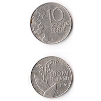 10 пенни Финляндия 1991 года