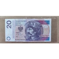 20 злотых 2016г, серия BJ (с 1 рубля)