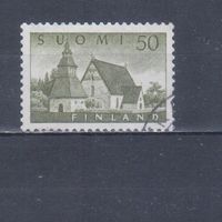 [2383] Финляндия 1957. Культура.Архитектура.Церковь. Гашеная марка.