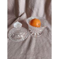 Икорница, конфетница, доза хрустальная с крышкой