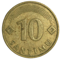 Латвия 10 сантимов, 1992