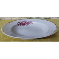 Тарелка суповая-4 СССР. Дулевский фарфоровый завод (Дулево), 1968-1991 гг