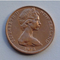 Новая Зеландия 2 цента. 1974 г.