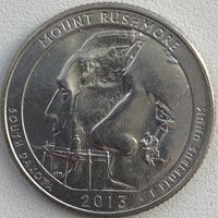 США 25 центов (квотер) 2013 г. D. Парк Маунт-Рашмор. Штат Южная Дакота