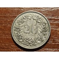 Швейцария 20 раппенов 1974