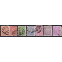 7 марок Британская Индия княжество Траванкор 1888-1932?? год лот  10