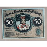 Германия, нотгельды, 50 пфеннигов 1921 год, Айсберген (EISBERGEN), вар. 1