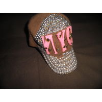 Кепи бейсбольная женская,стильная в стразах.С рубля.