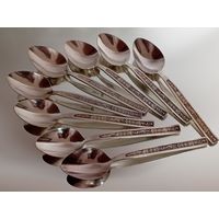 Ложки столовые. Мельхиор. Посеребрение. 8 ложек по 9 рублей