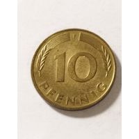 Германия 10 пфенинг 1977 F