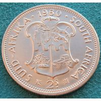 ЮАР. 2 шиллинга (флорин)  1960 год  KM#50  Тираж: 1.951.000 шт