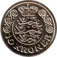 Дания 10 крон, 2022 UNC