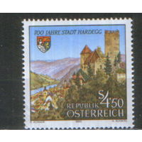 Полная серия из 1 марки 1992г. Австрия "700 лет городу Хардеггу" MNH