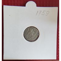 Российская Империя 5 копеек 1759 г. #10101